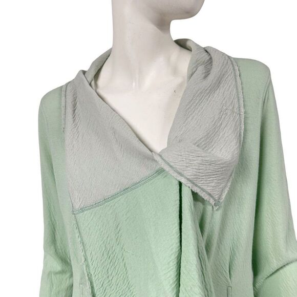 Evy's Tree Kristina Mint Drape Front Knit Cardigan Womens Size S Small - Picture 3 of 10